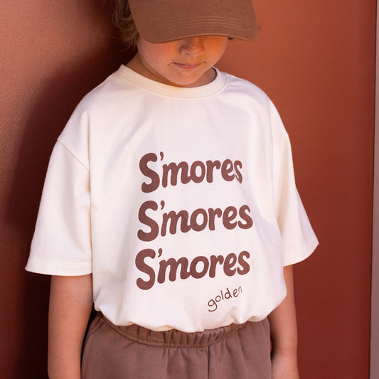 S'mores Mid Sleeve Tee Buttercream