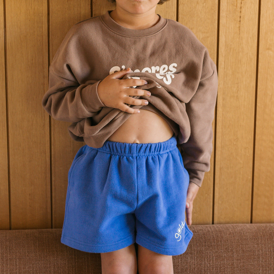 Golden Track Shorts Lake Blue