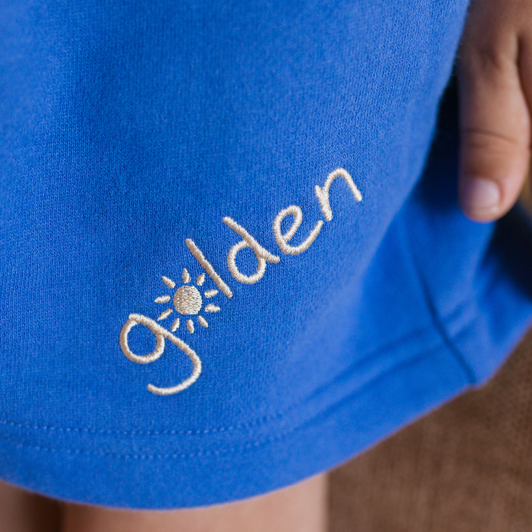 Golden Track Shorts Lake Blue