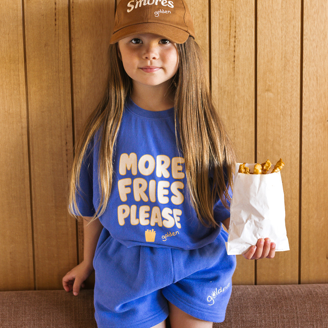 Fries Mid Sleeve Tee Lake Blue
