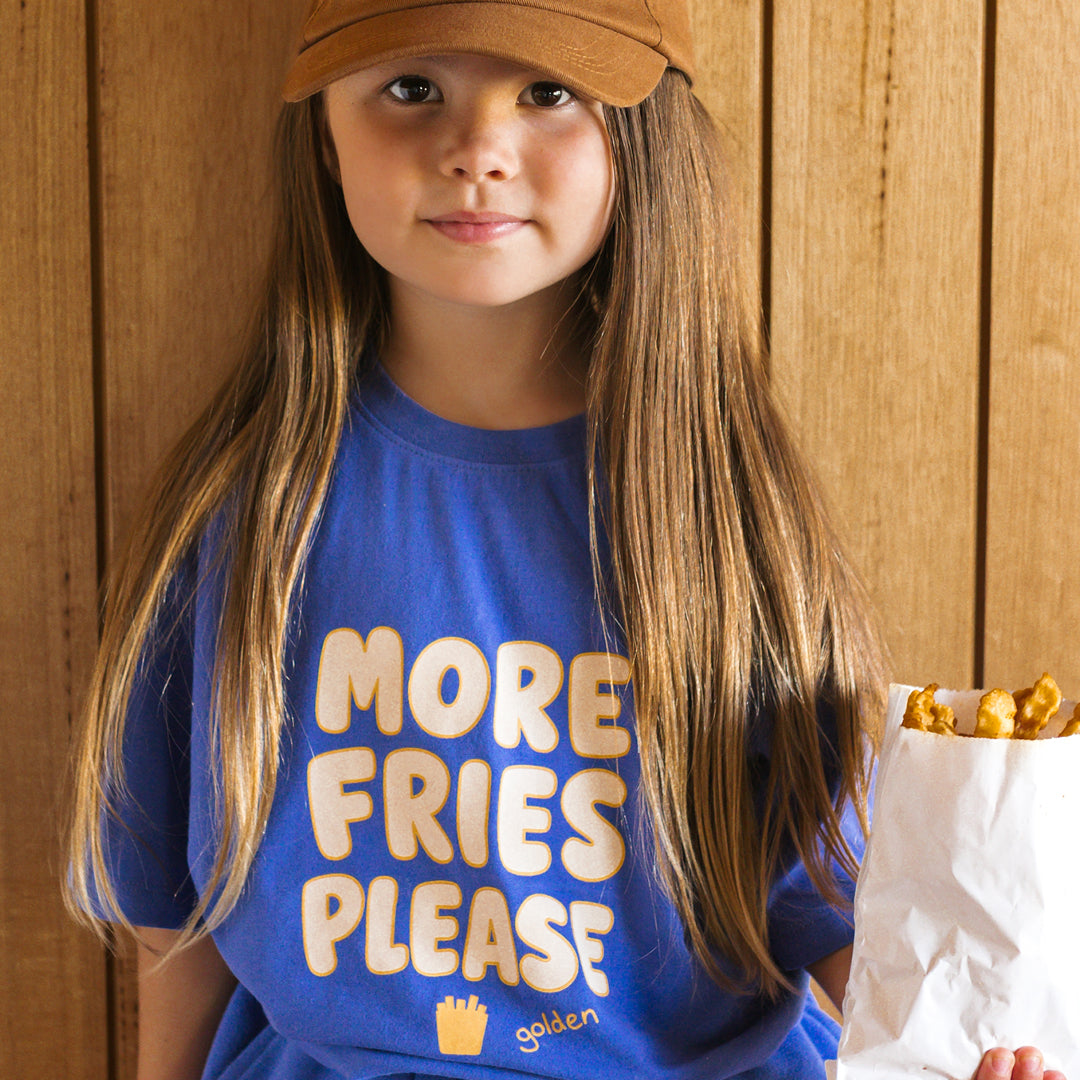 Fries Mid Sleeve Tee Lake Blue