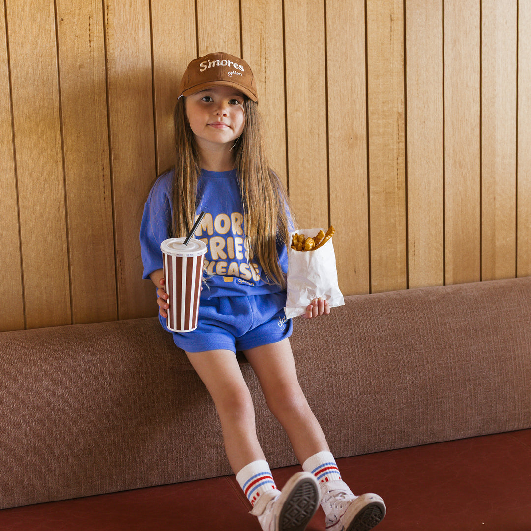 Fries Mid Sleeve Tee Lake Blue