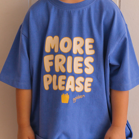 Fries Mid Sleeve Tee Lake Blue