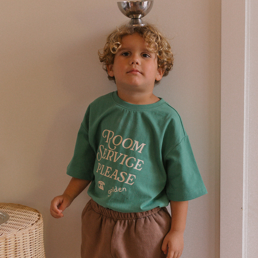 Room Service Mid Sleeve Tee Varsity Green
