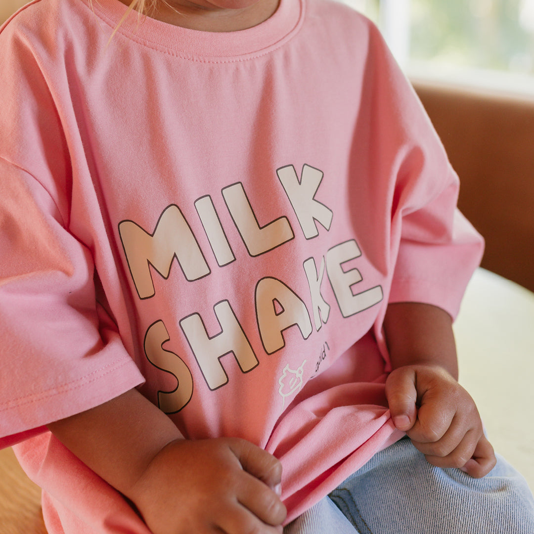 Milkshake Mid Sleeve Tee Pink Taffy