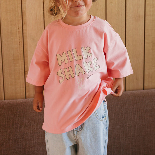 Milkshake Mid Sleeve Tee Pink Taffy