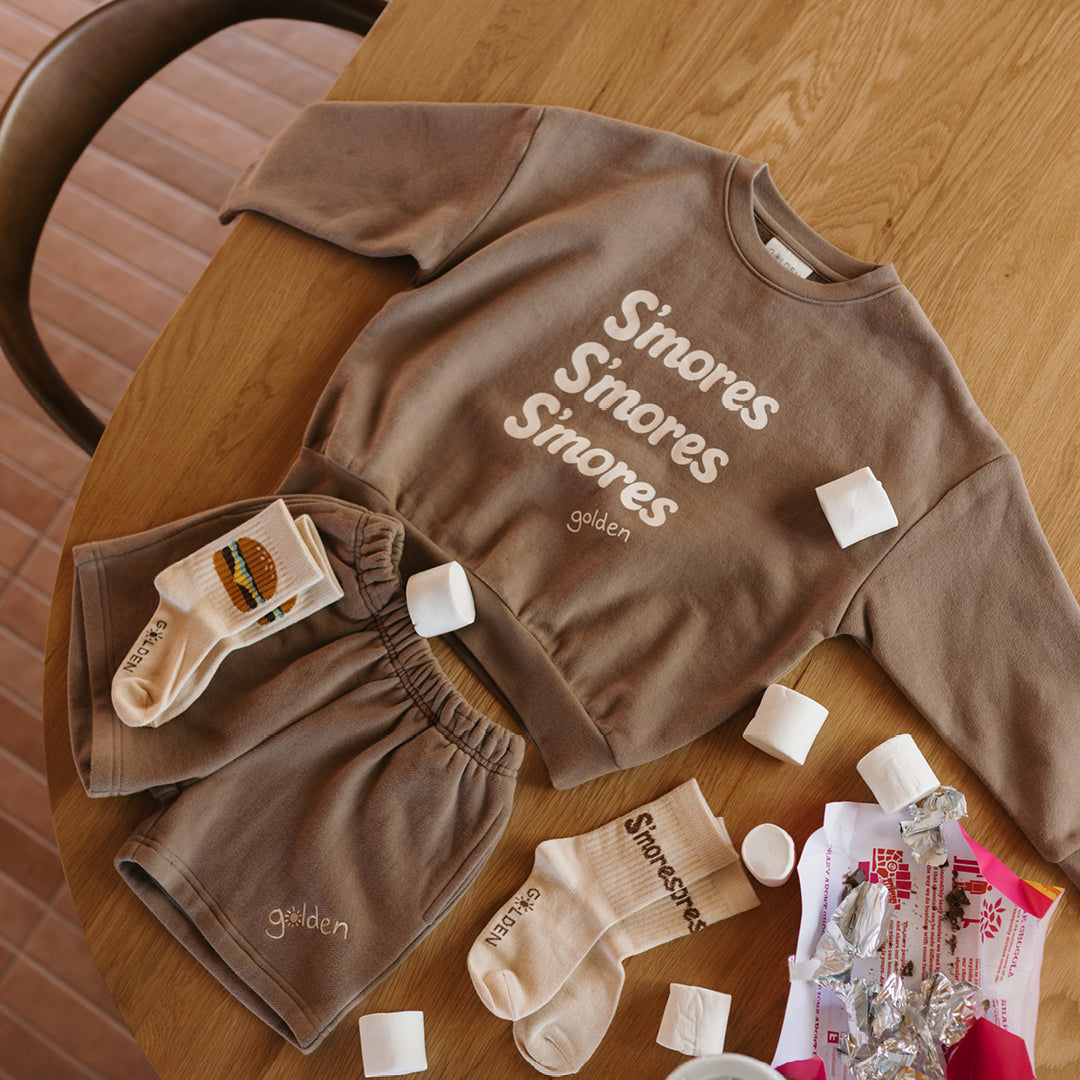 Golden Track Shorts Chocolate