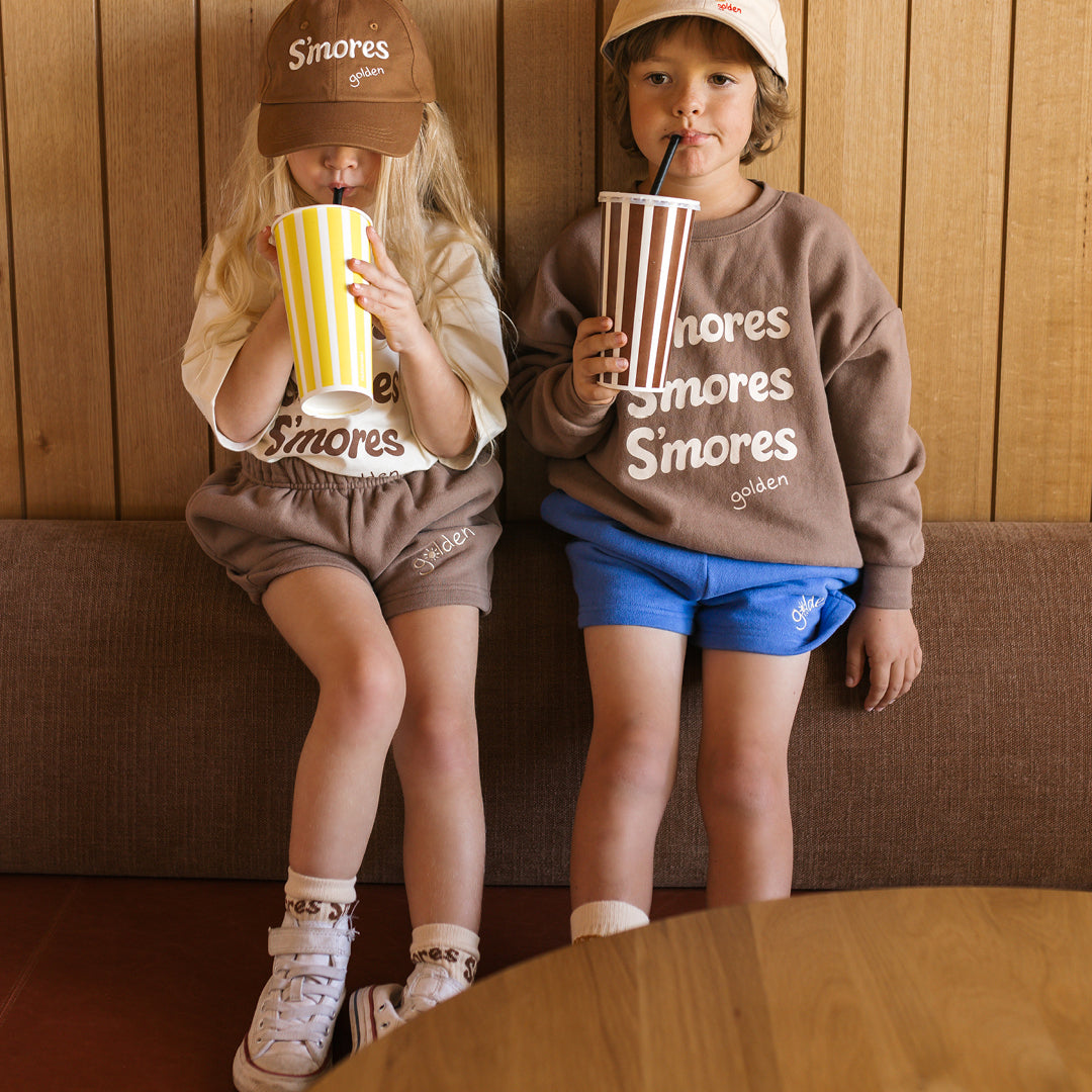 Golden Track Shorts Chocolate