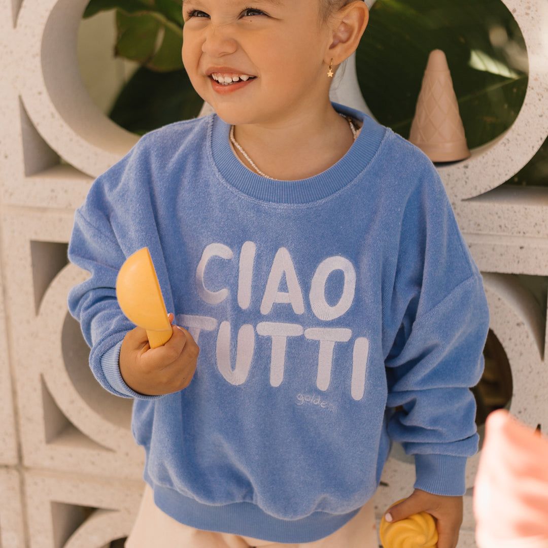 Ciao Tutti Sweater Pool Blue