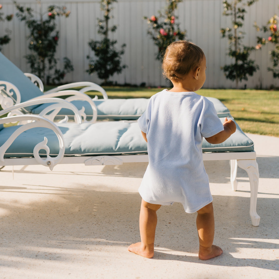 La Siesta Playsuit Terry Towel Florida Blue