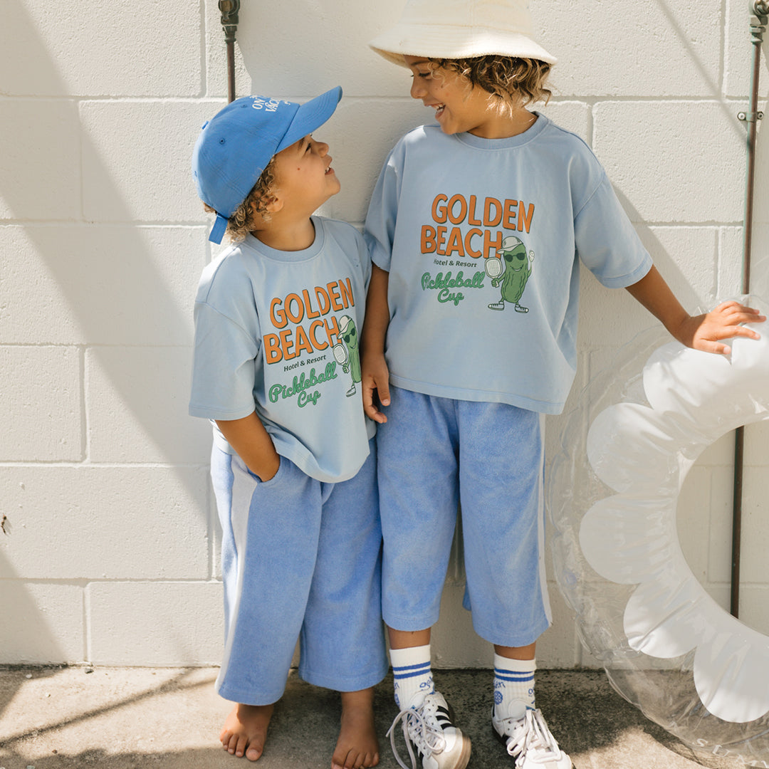 Golden Beach Mid Sleeve Tee Palm Blue