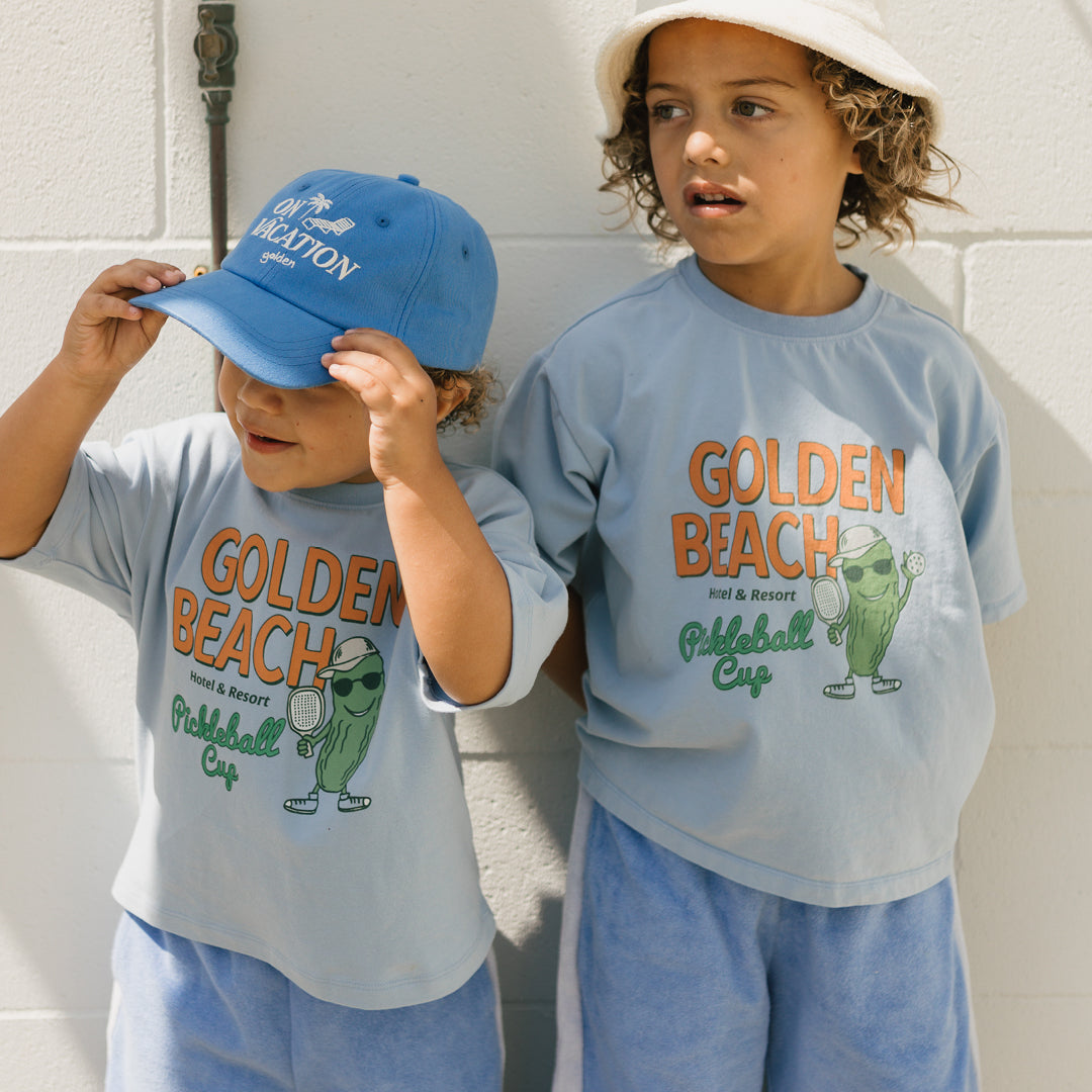 Golden Beach Mid Sleeve Tee Palm Blue