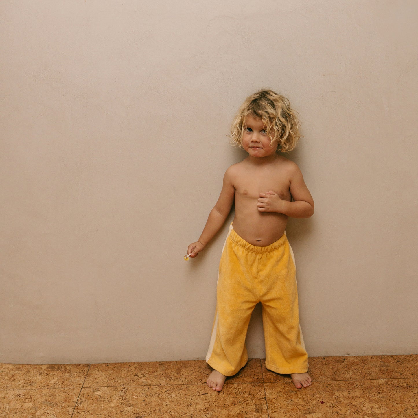 Bon Voyage Relaxed Pants Terry Towel Golden Cream