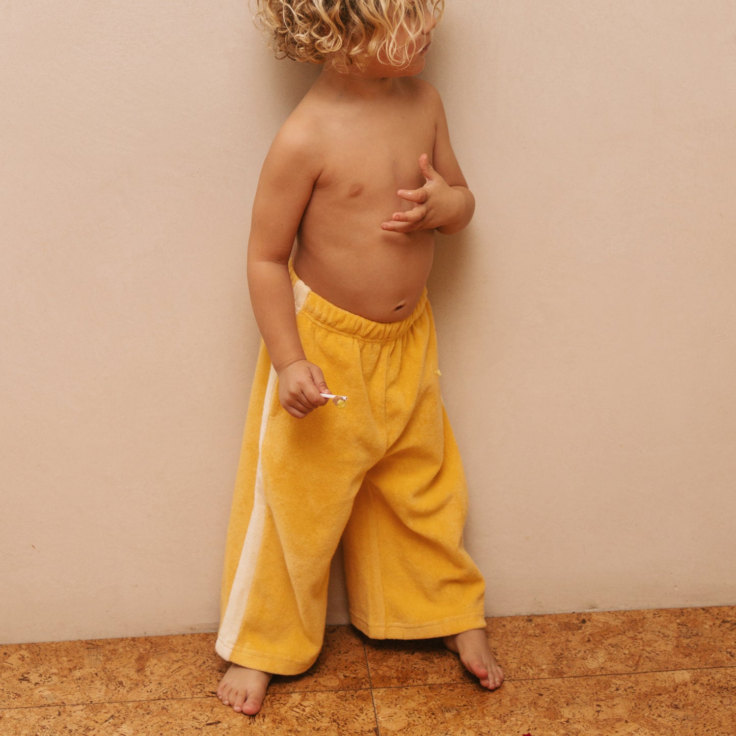 Bon Voyage Relaxed Pants Terry Towel Golden Cream