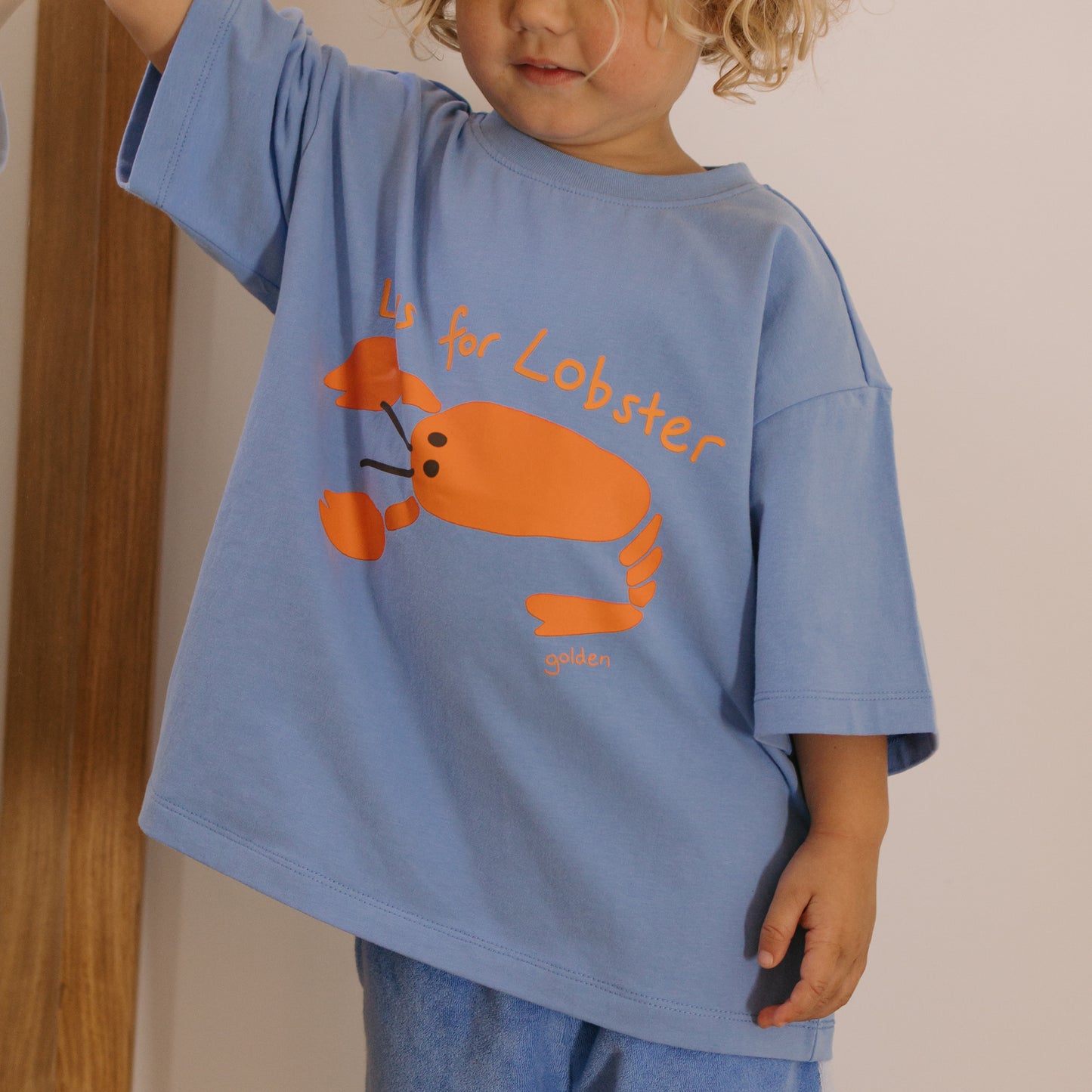 Lobster Mid Sleeve Tee Pool Blue