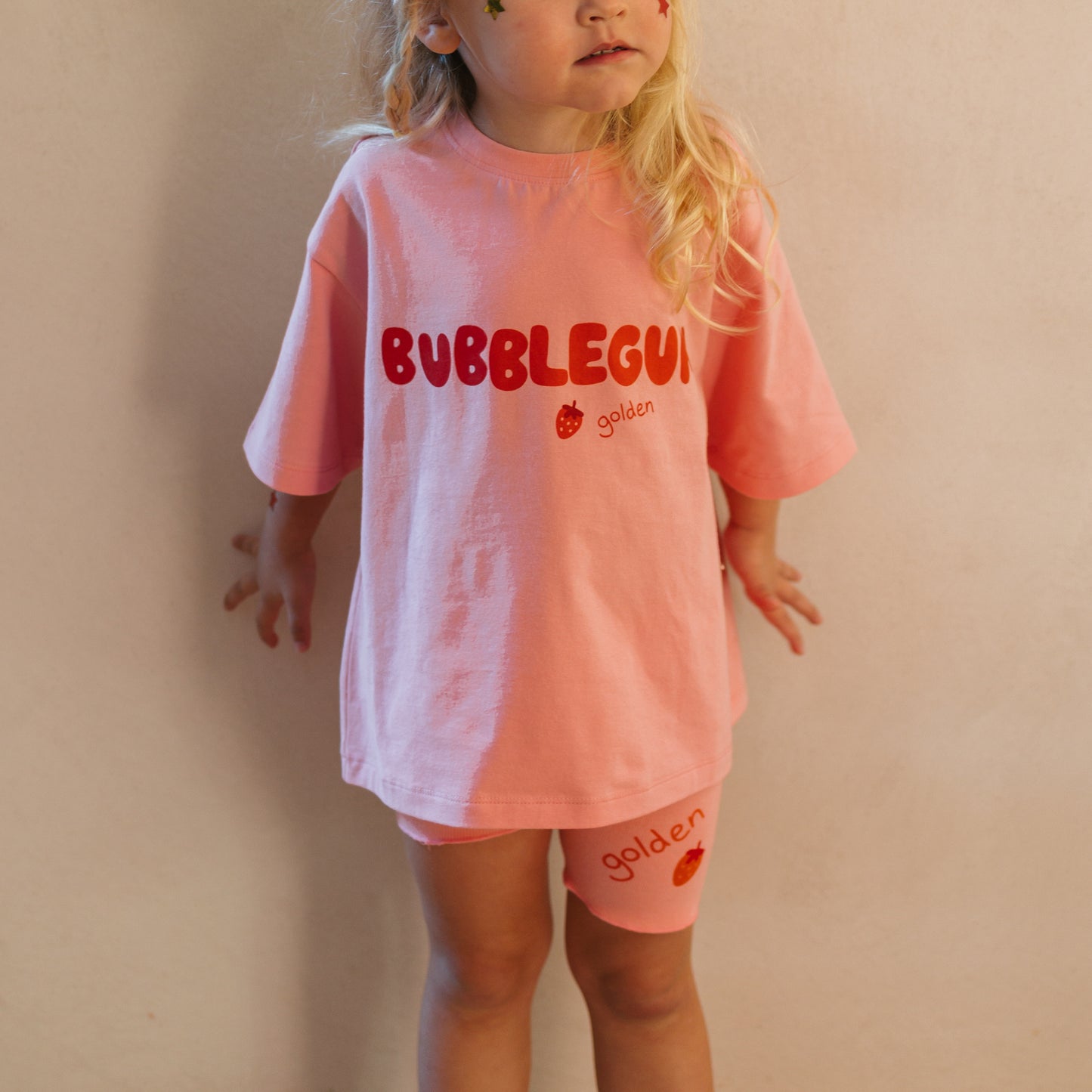 Bubblegum Mid Sleeve Tee Pink Icing