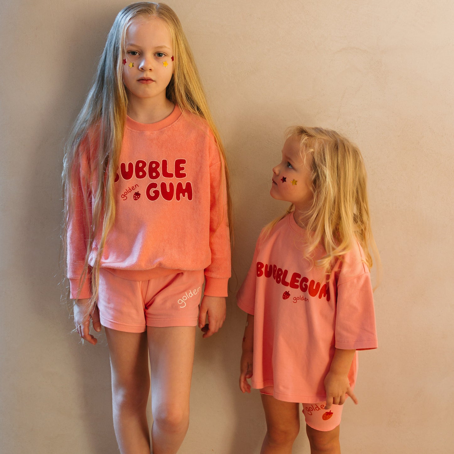 Bubblegum Mid Sleeve Tee Pink Icing