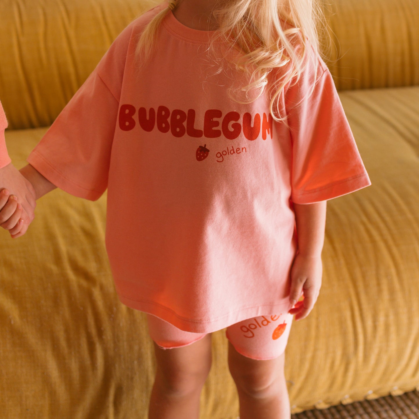 Bubblegum Mid Sleeve Tee Pink Icing