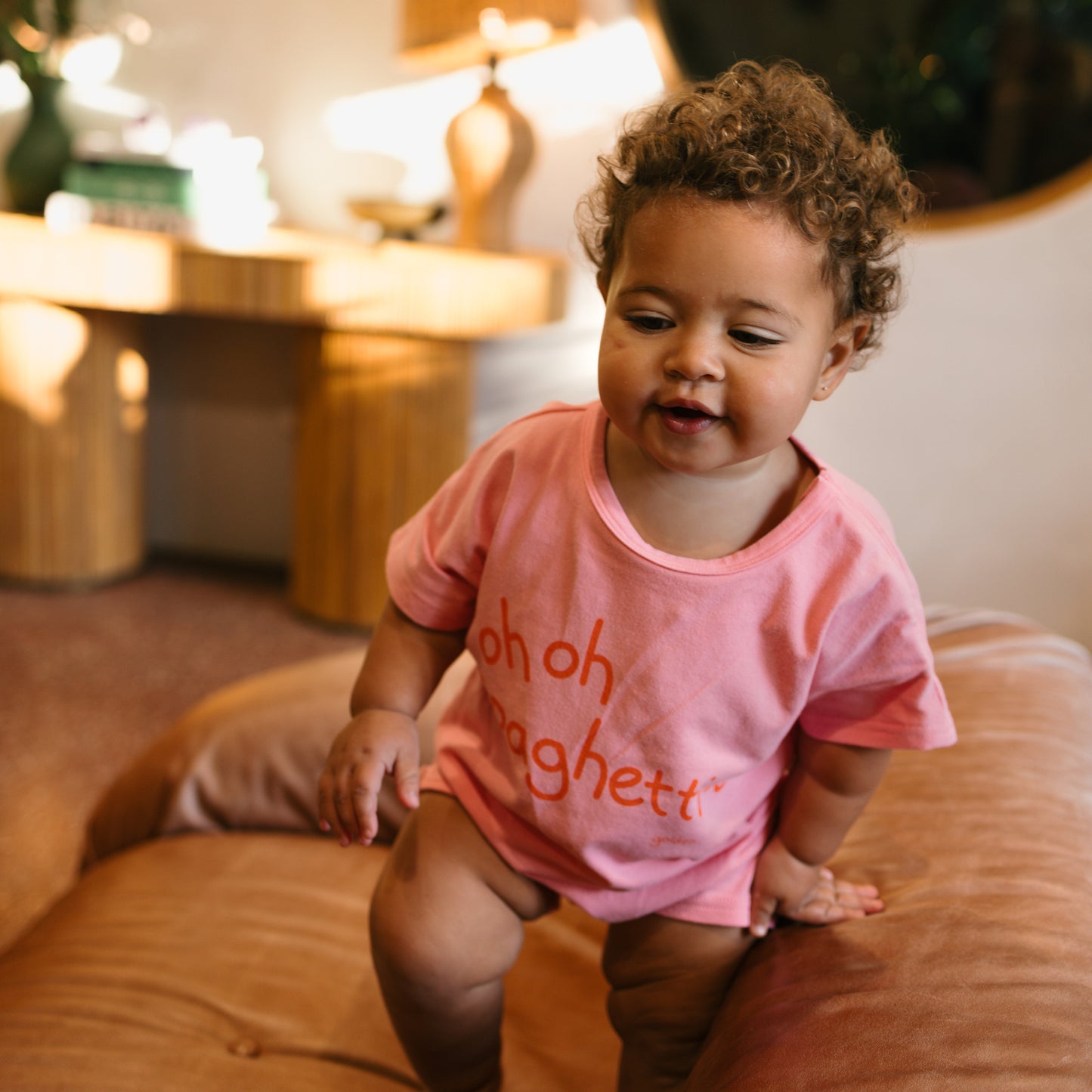 Spaghetti-o Playsuit Meringue Pink