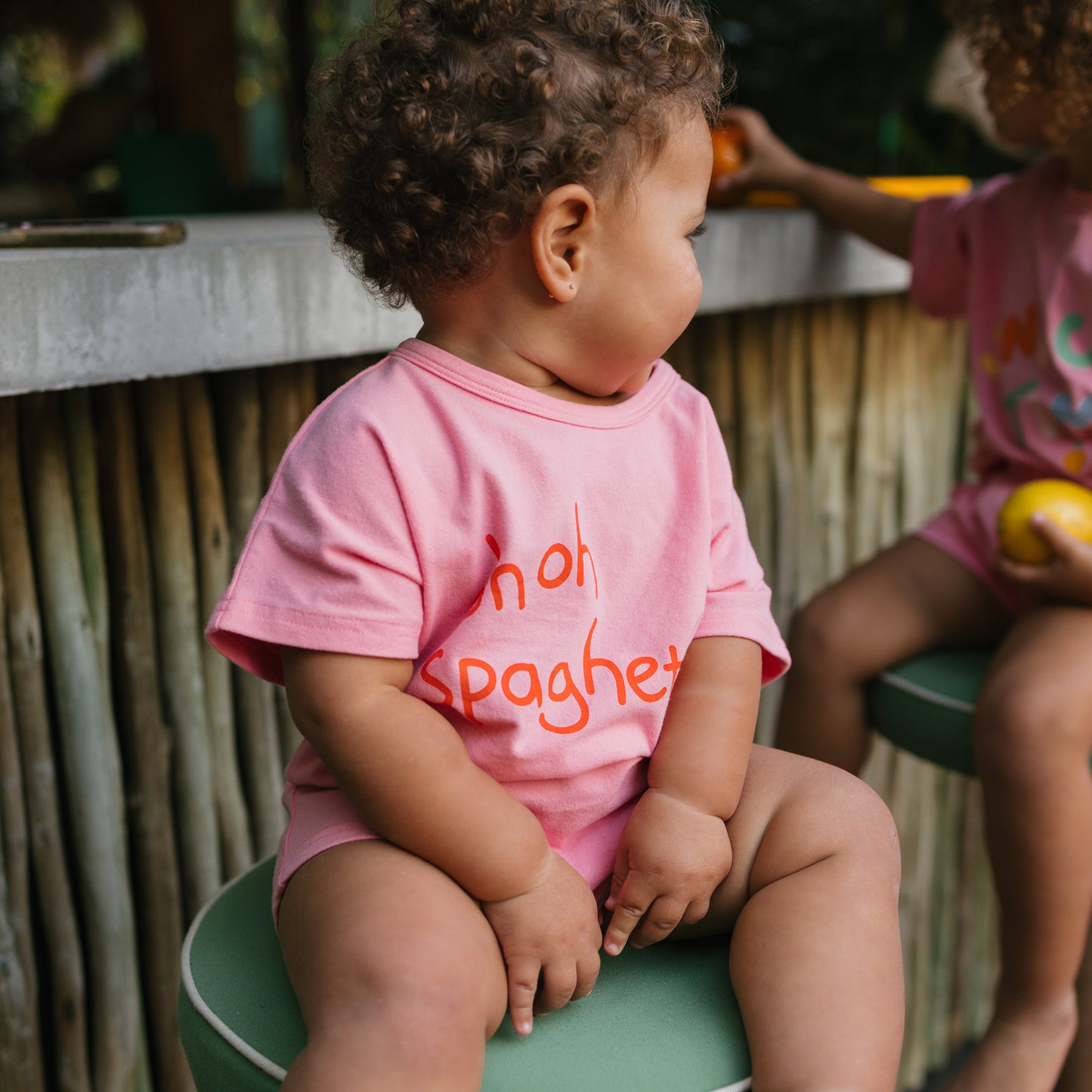 Spaghetti-o Playsuit Meringue Pink