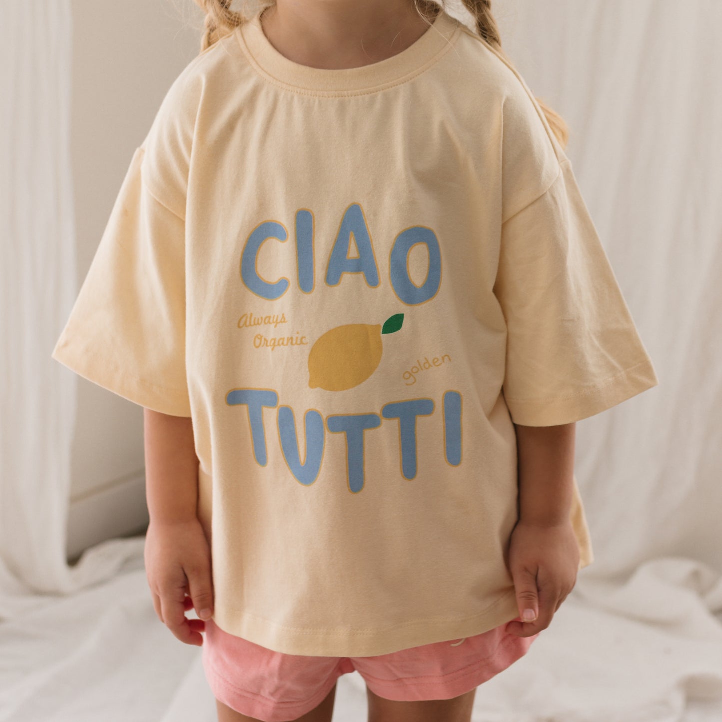 Ciao Tutti Limone Mid Sleeve Tee Vanilla Parfait