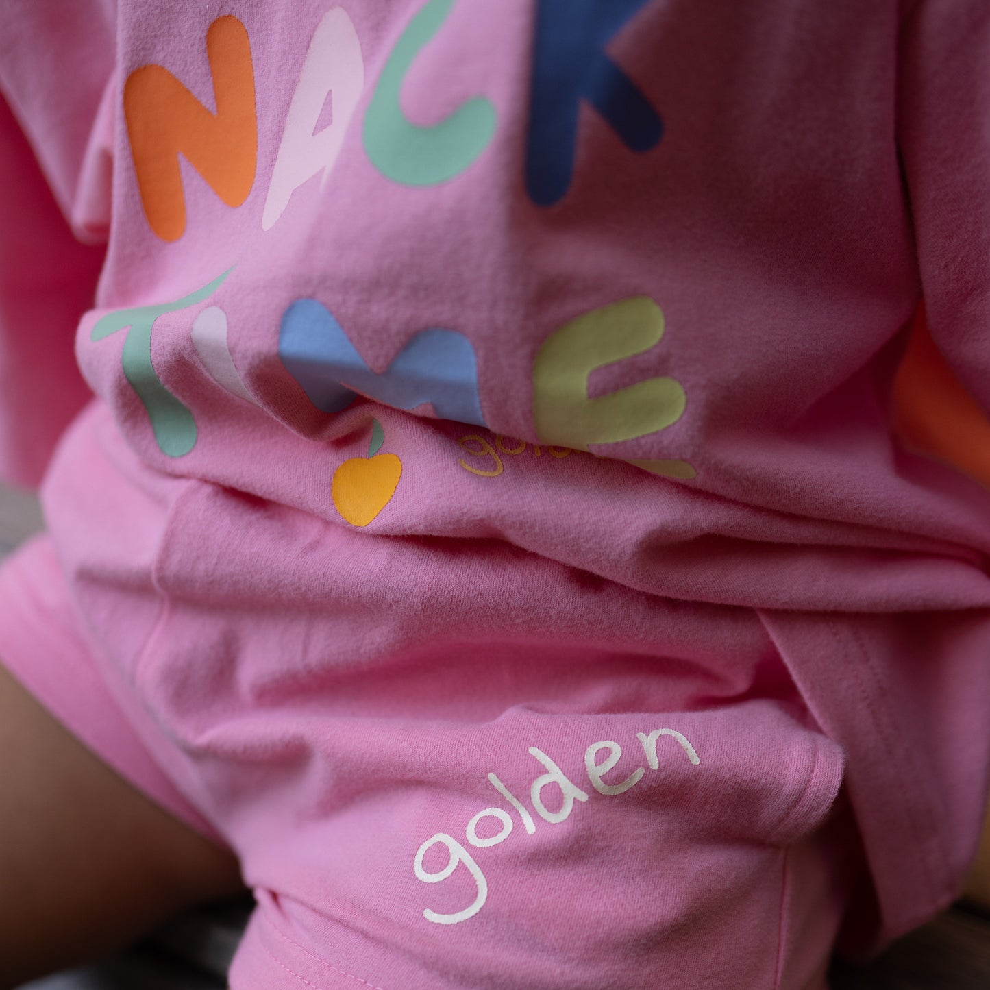 Snack Time Mid Sleeve Tee Meringue Pink