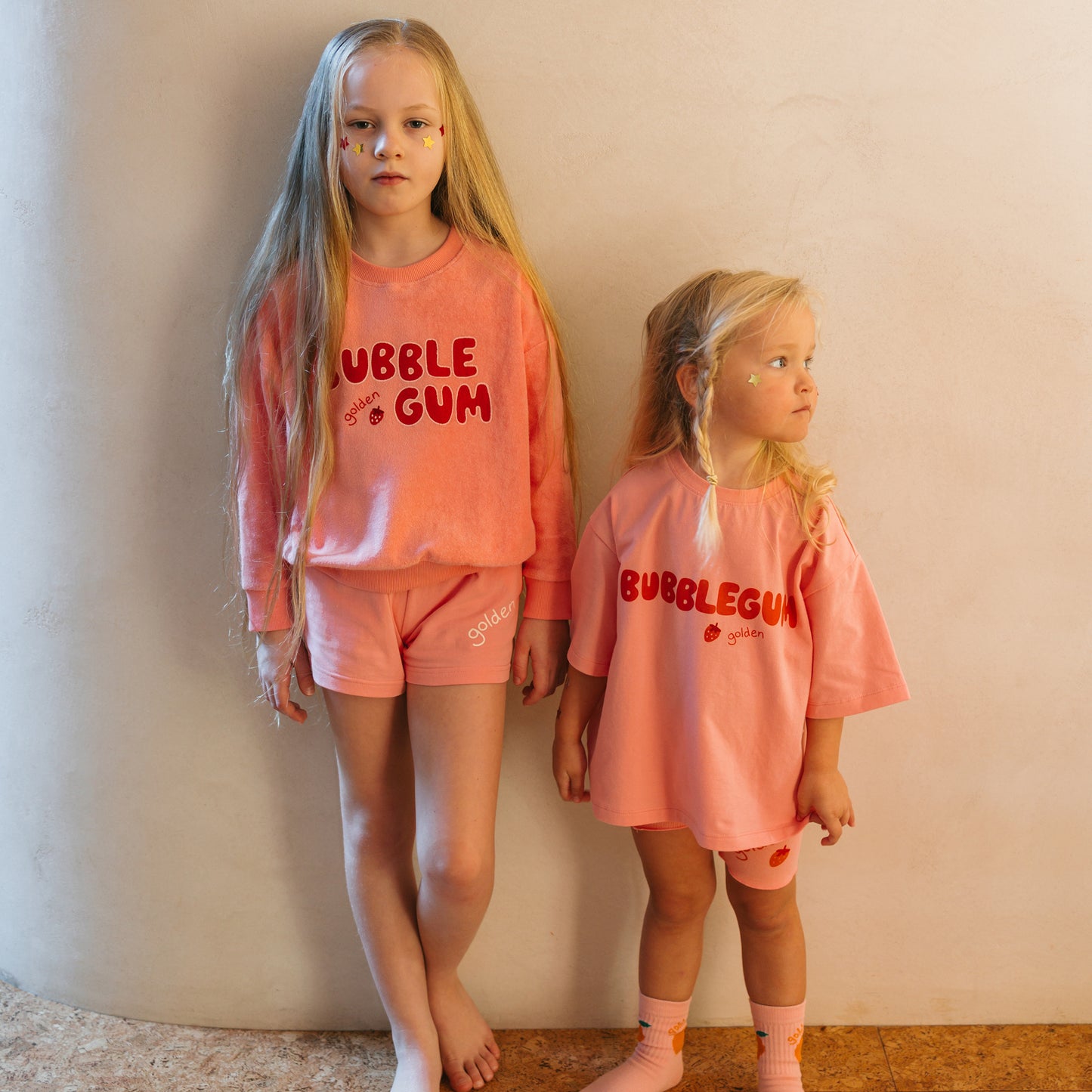 Bubblegum Mid Sleeve Tee Pink Icing