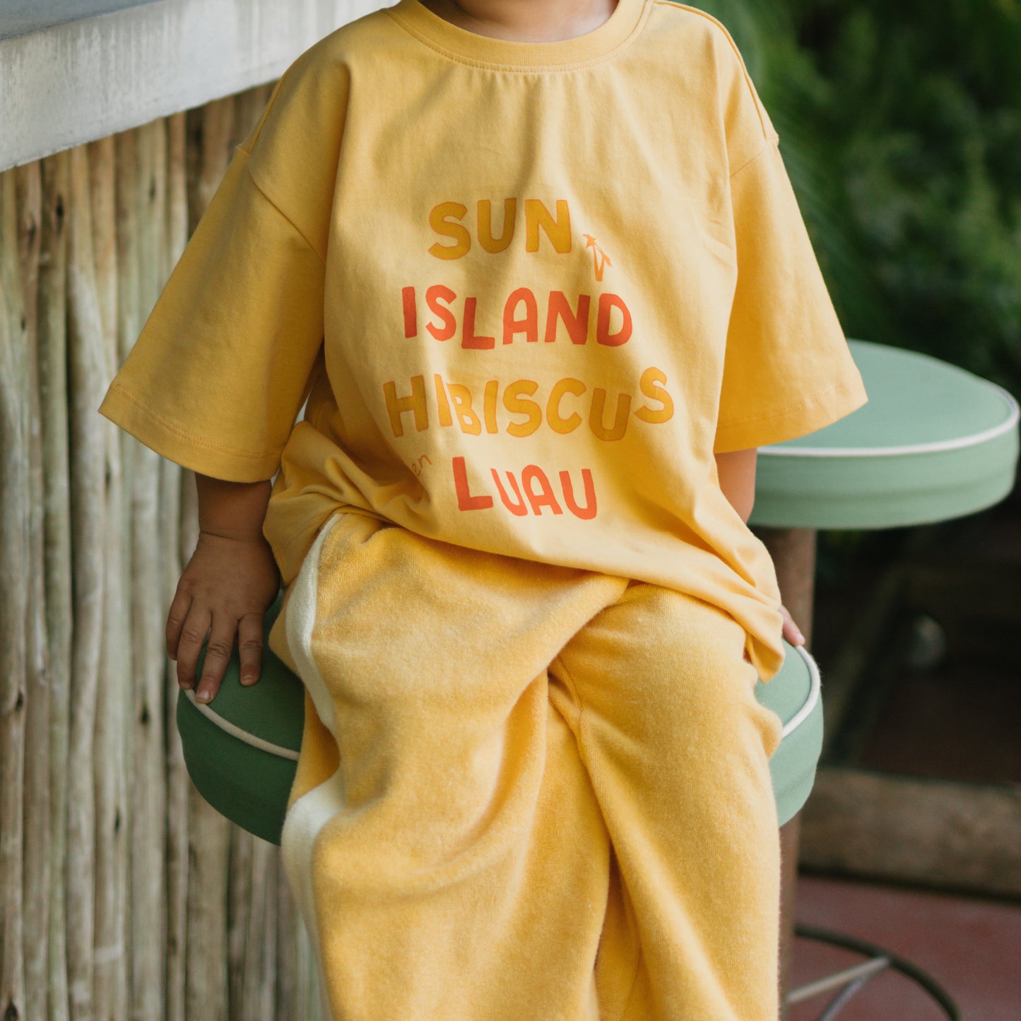 Sun Island Mid Sleeve Tee Golden Cream
