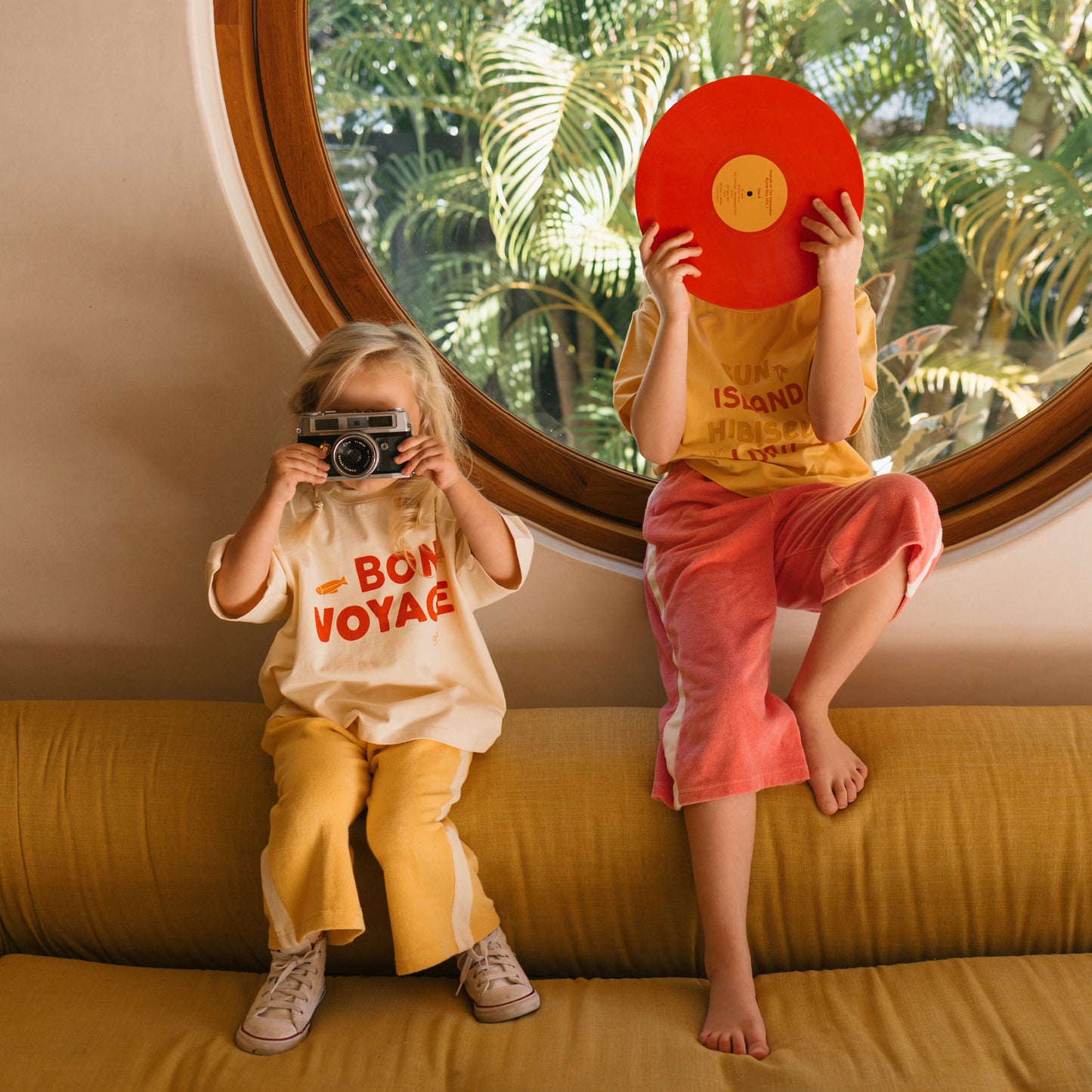 Bon Voyage Mid Sleeve Tee Vanilla Parfait