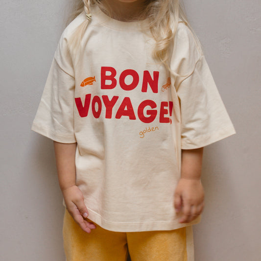 Bon Voyage Mid Sleeve Tee Vanilla Parfait