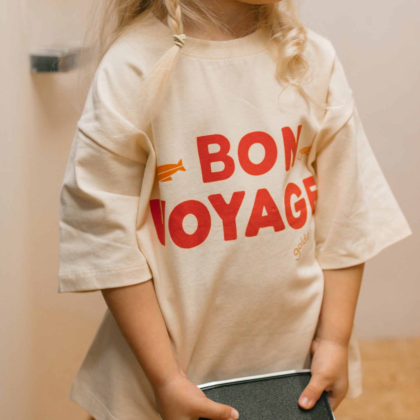 Bon Voyage Mid Sleeve Tee Vanilla Parfait