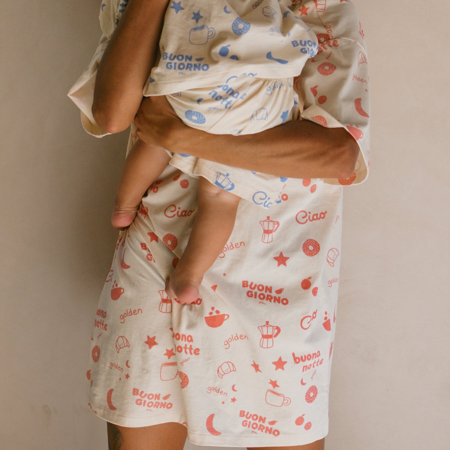 Buona Notte Adult Oversized Sleep Tee Pink Moon