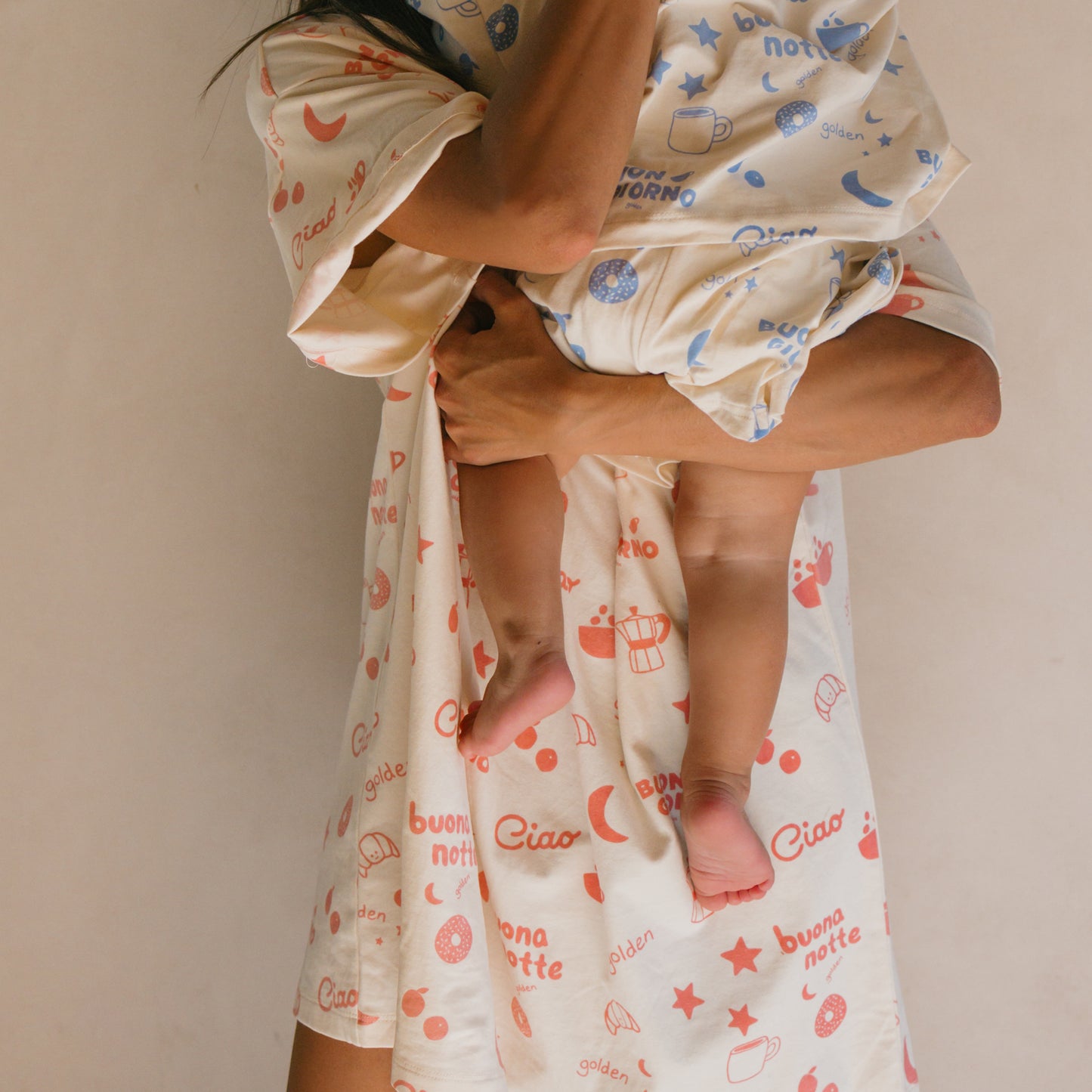 Buona Notte Adult Oversized Sleep Tee Pink Moon