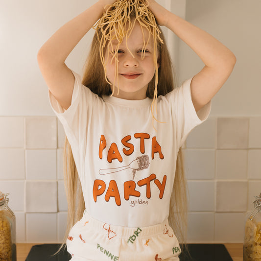 Pasta Party Mid Sleeve Tee Marshmallow