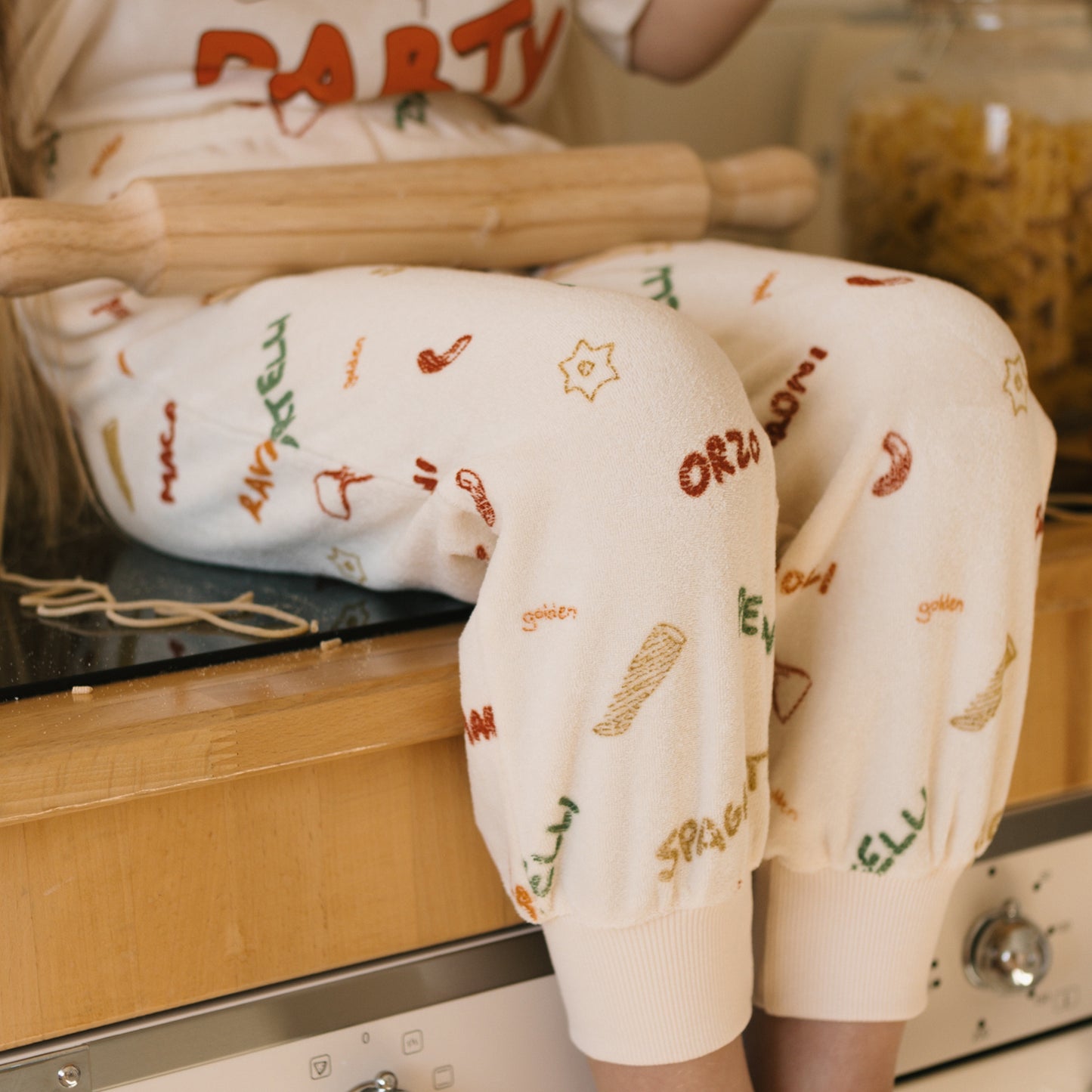 Pasta Play Lounge Pants Buttercream