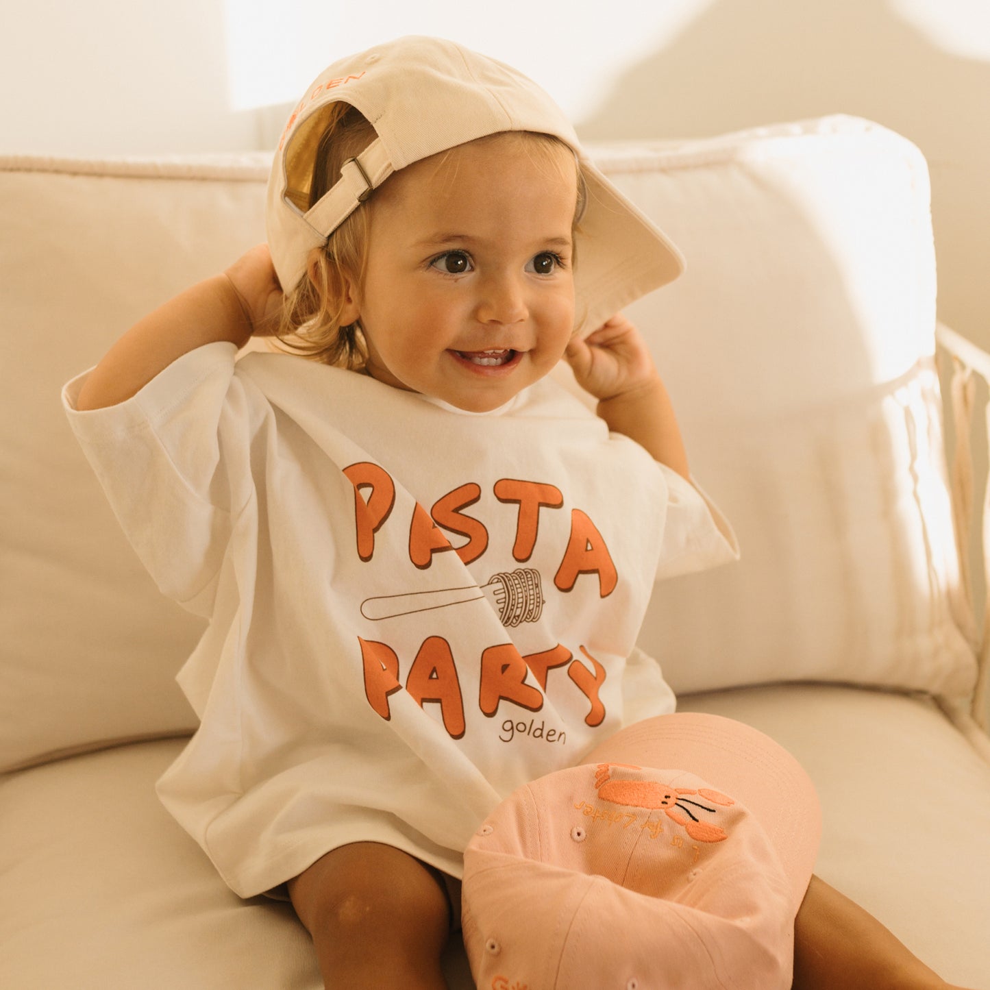 Pasta Party Mid Sleeve Tee Marshmallow