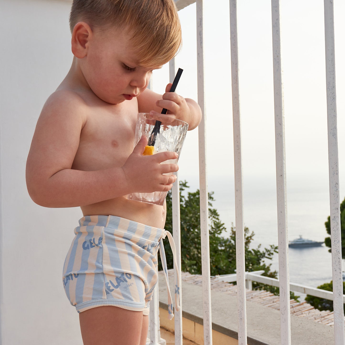 Gelato Swim Trunks Sea Blue / Buttercream