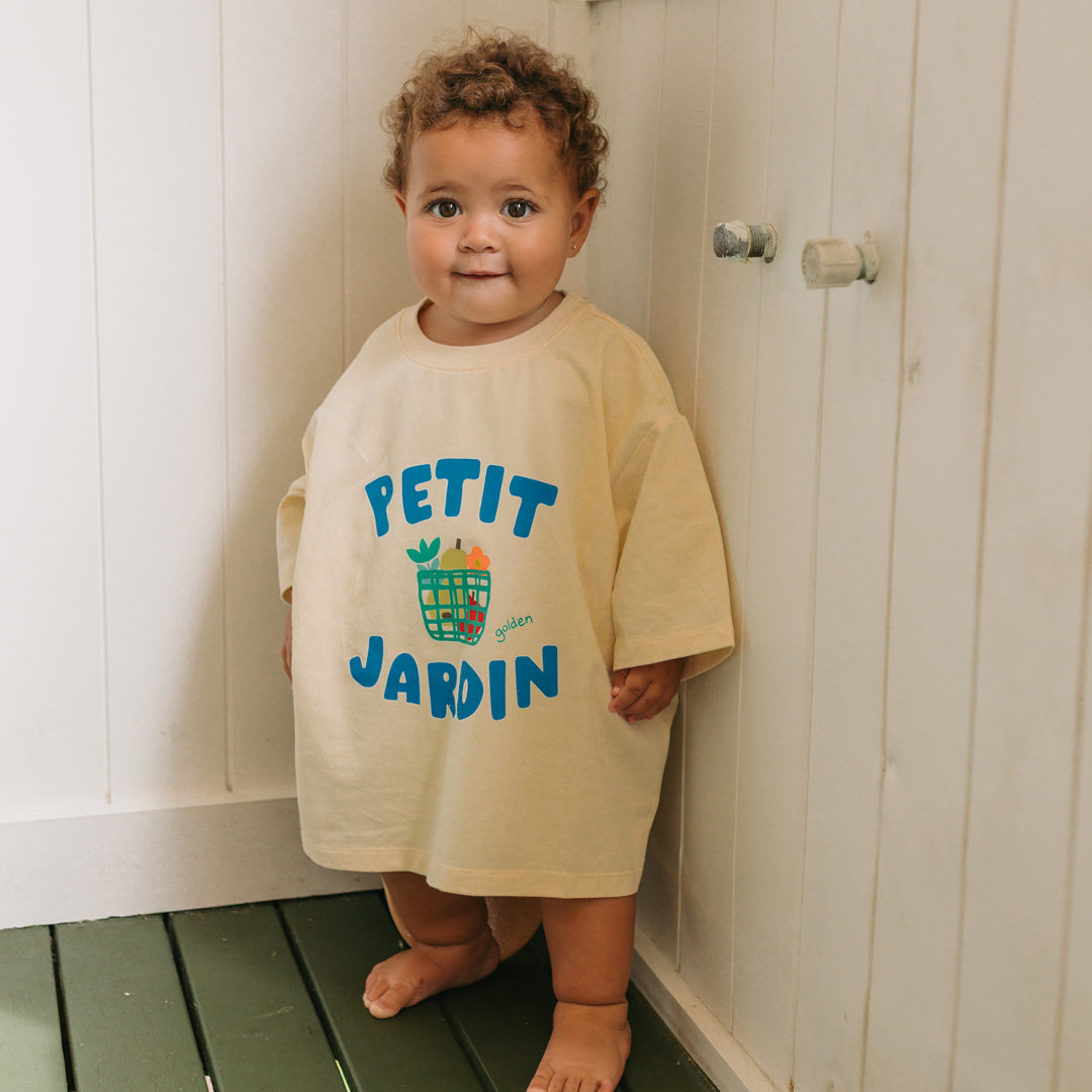 Petit Jardin Mid Sleeve Tee Vanilla Parfait