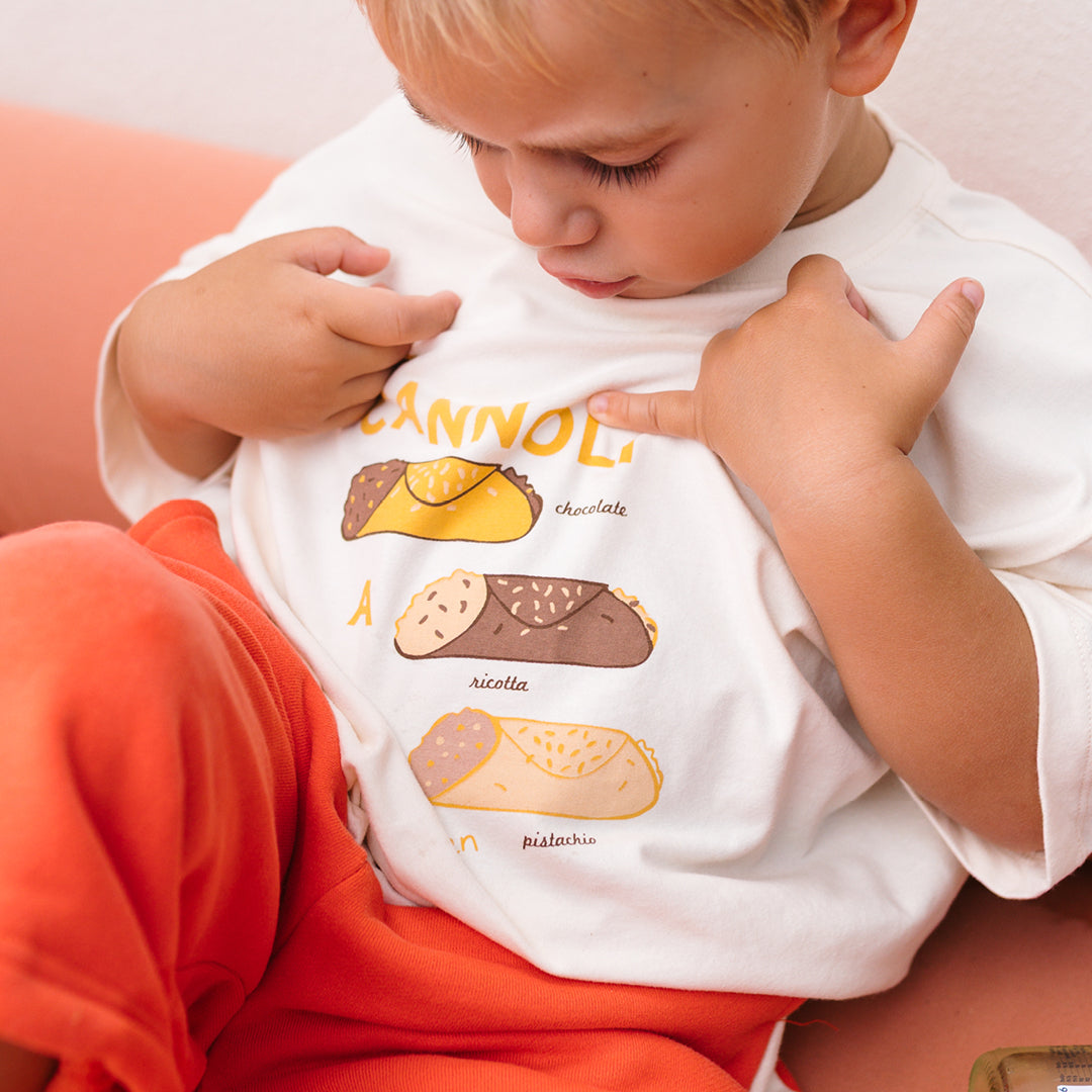 Cannoli Mid Sleeve Tee Buttercream