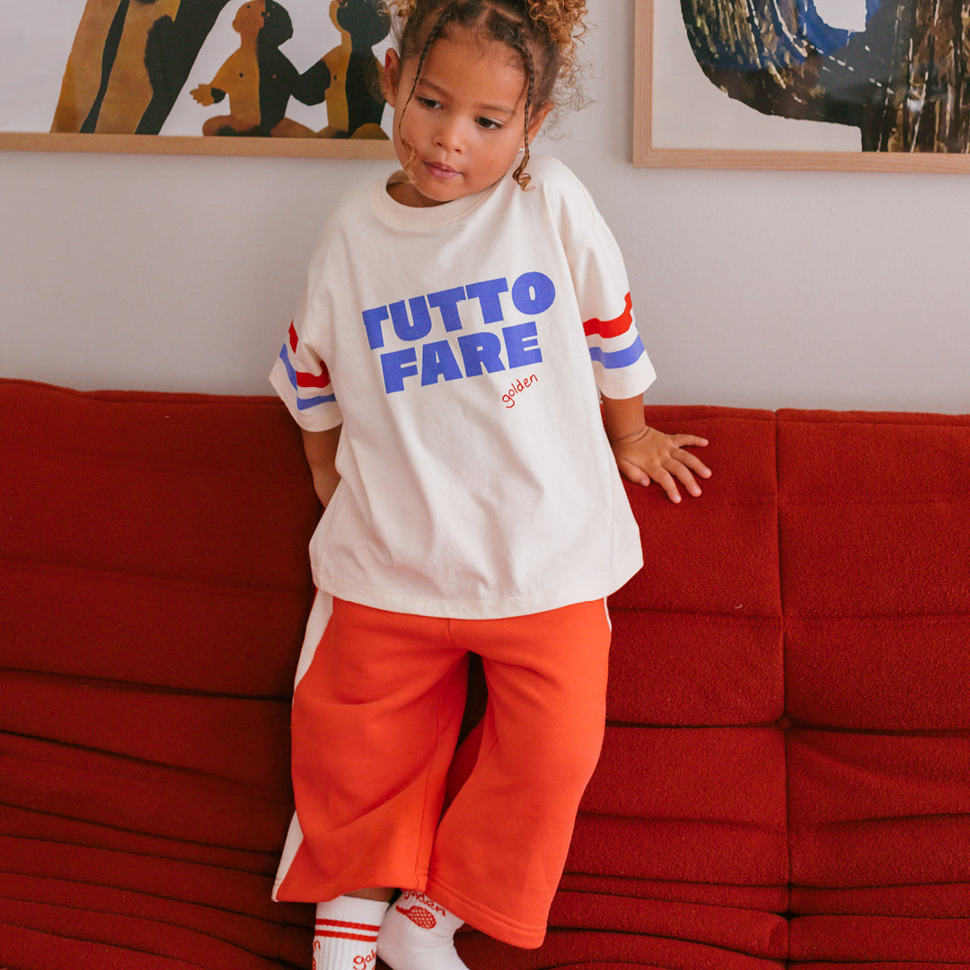 Tutto Fare Mid Sleeve Tee Buttercream