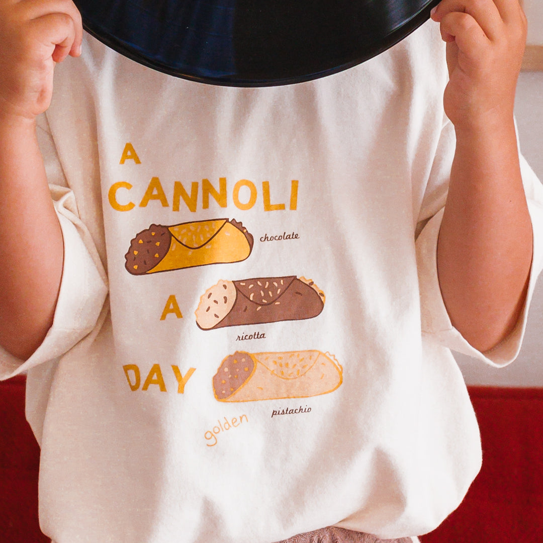 Cannoli Mid Sleeve Tee Buttercream