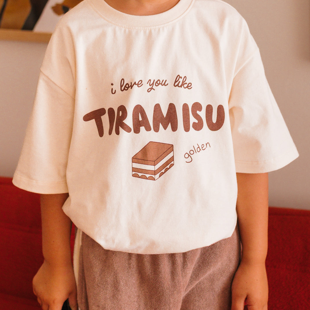 Tiramisu Mid Sleeve Tee Buttercream