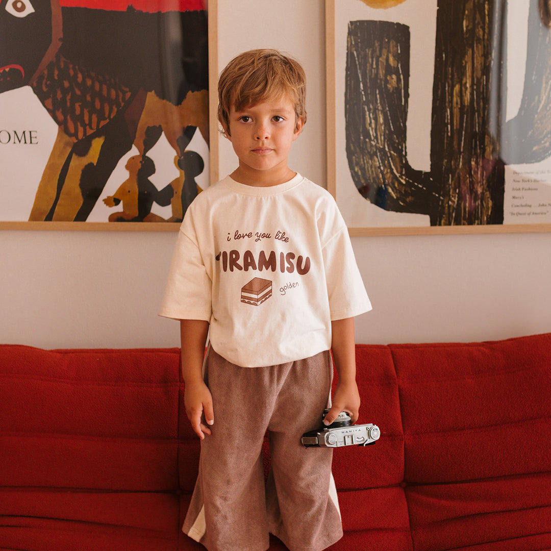 Tiramisu Mid Sleeve Tee Buttercream