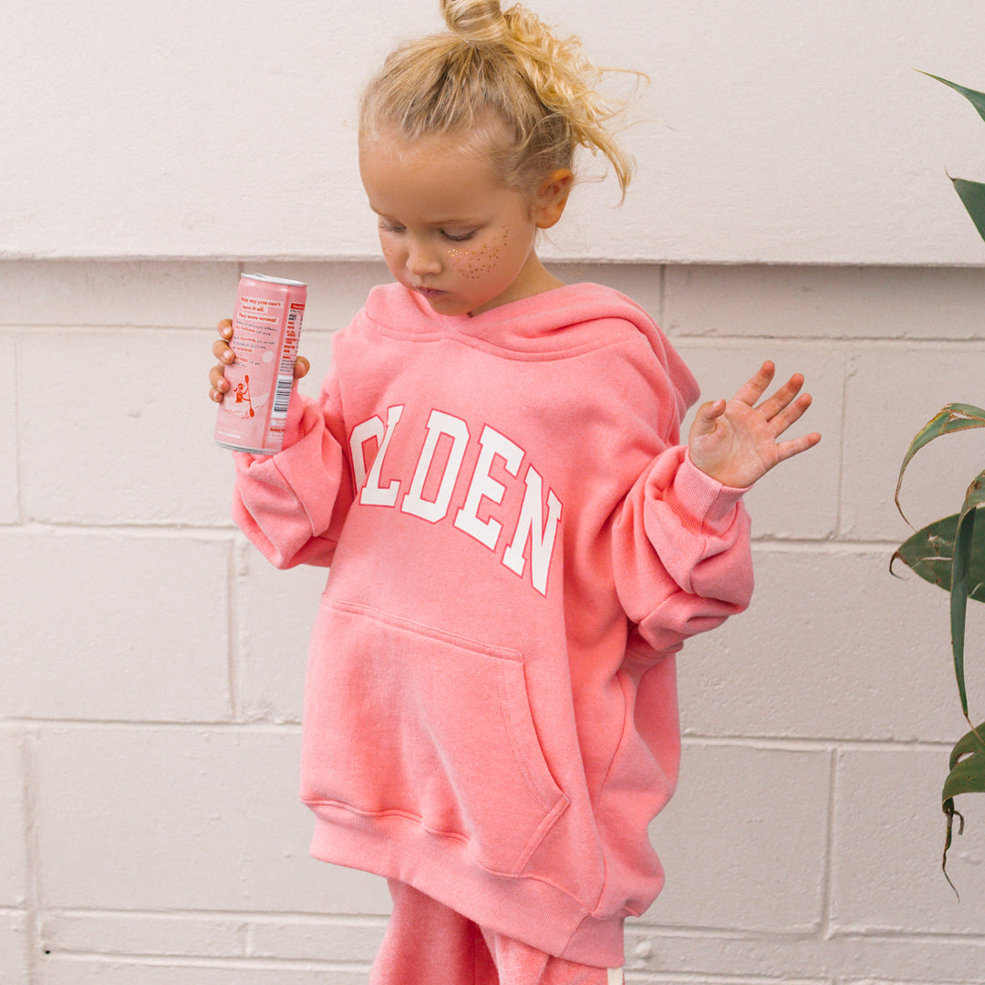 Golden Hoodie Pink Icing