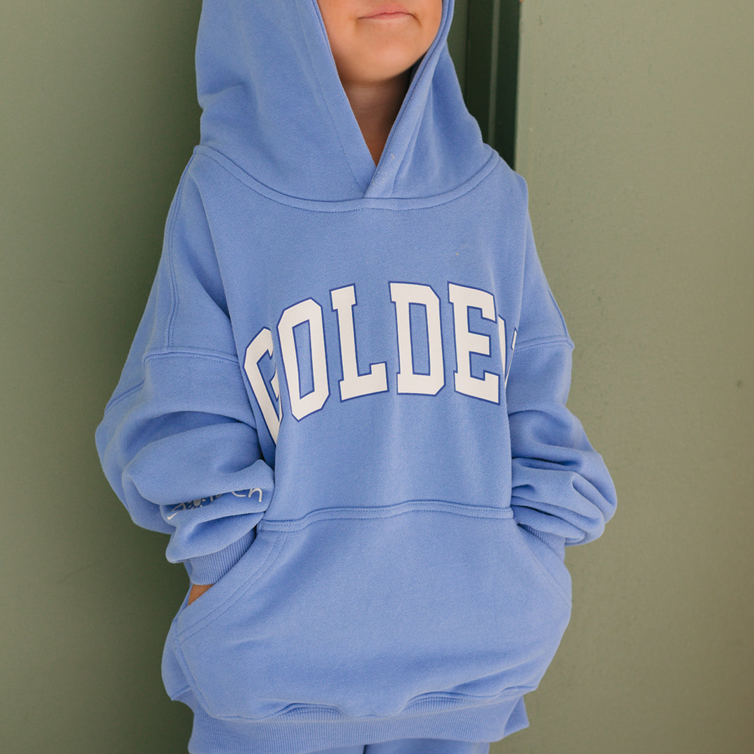 Golden Hoodie Pool Blue