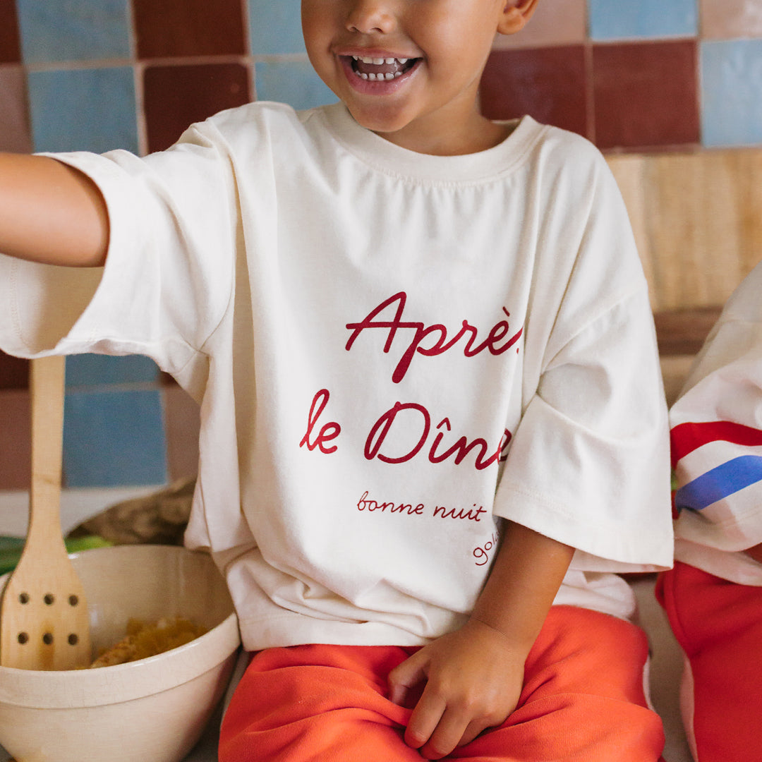 Après Le Diner Mid Sleeve Tee Buttercream