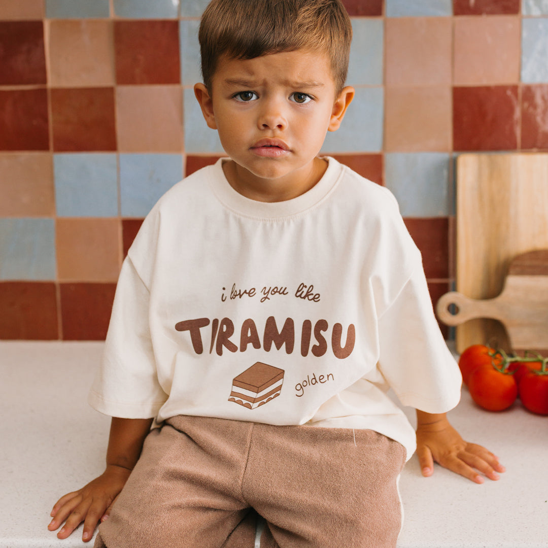 Tiramisu Mid Sleeve Tee Buttercream