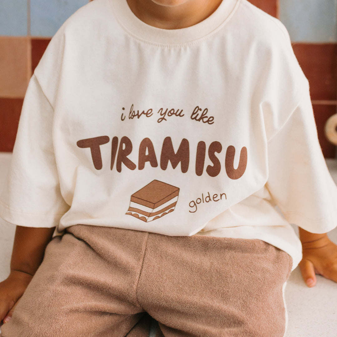 Tiramisu Mid Sleeve Tee Buttercream