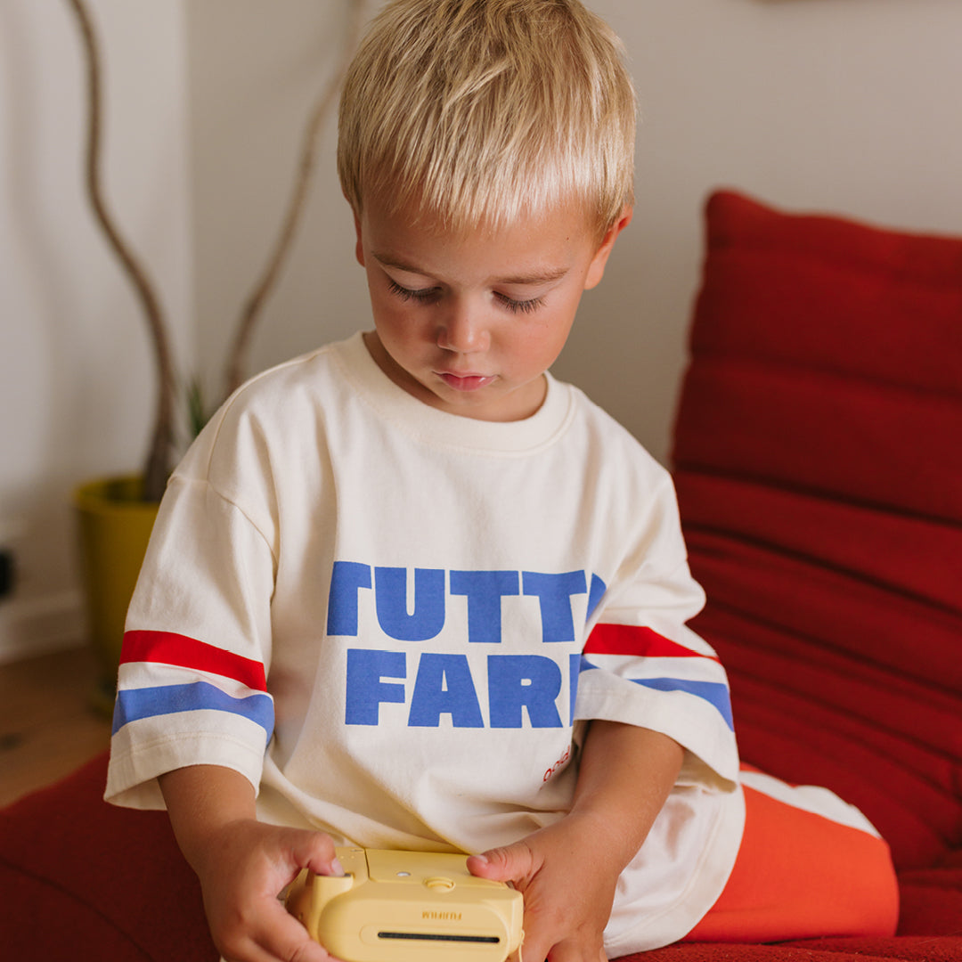 Tutto Fare Mid Sleeve Tee Buttercream
