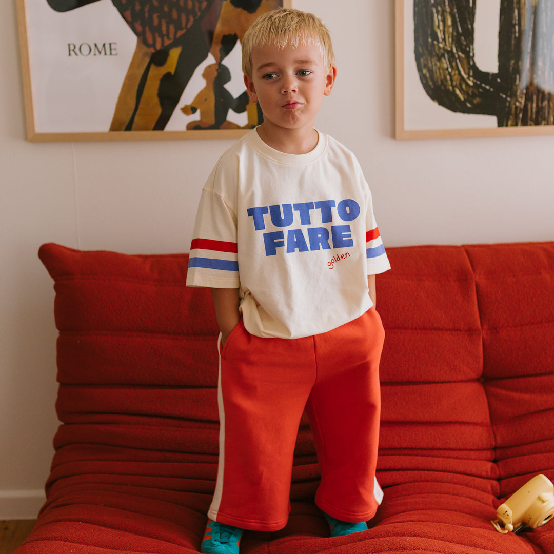 Tutto Fare Mid Sleeve Tee Buttercream
